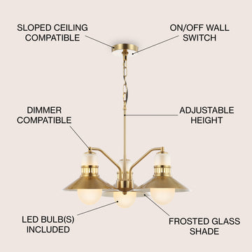 Colin Adjustable Iron/Glass Retro Hurricane LED Pendant